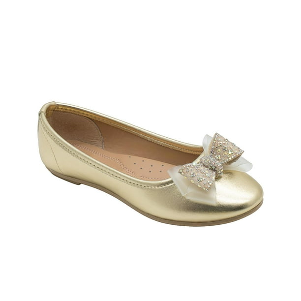 Flat Balerina Para Niña Oro Graduaciones Salidas Elegante dorado 24