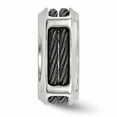 thumbnail image 3 of Edward Mirell Acier Inoxydable et Câble Ti Noir 10,75 mm Bande Taille 9,5, 3 of 4