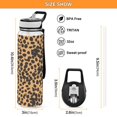 thumbnail image 3 of Leopard Print 32oz Sports Water Bottles Leakproof Tritan Bottle with Straw BPA Free Clear Bottle for Fitness Gym Outdoor Cycling, 3 of 7