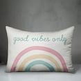 thumbnail image 2 of Creative Products Good Vibes Only Simple Rainbow 14x20 Spun Poly Pillow, 2 of 2