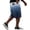 Dark Blue, variant on Mens Baggy Shorts Drawstring Elastic Waist Gradient Cargo Shorts Summer Causal Sport Shorts with Multi-Pockets, 5XL