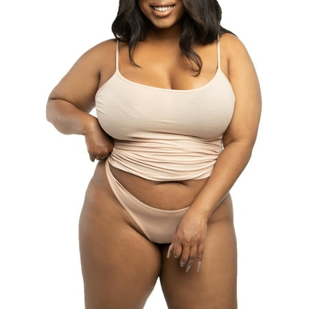 NUDIES ESSENTIALS Disposable Underwear Eco-Chic Bio-Degradable 100% Cotton  Low-Rise Thong Panties  Nude  Medium (Pack of 7)