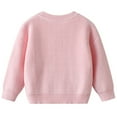 thumbnail image 5 of SGMVNU Toddler Girls Sweaters for Fall and Winter - Cute Bow Crew Neck Long Sleeve Drop Shoulder Loose Knit Pullover Tops for Girls, Toddler Baby Fall Clothes(y1202_3-Pink, Size 9-12 Months), 5 of 7