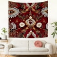 thumbnail image 3 of Ethnic Boho Durable Tapestries for Home College Living Room House Washable Geometric Shapes Office Tapestry Modern Symmetrical Minimalistic Wall Hanging Tapestry 51x59 Inch, 3 of 5