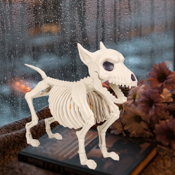 Clearance! Halloween Skeleton Horror Decorations Simulation Animals Skeleton Ornaments Bar Haunted House Decoration Dog Skeleton