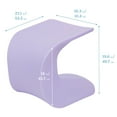 thumbnail image 2 of ECR4Kids Wave Seat, 18in - 19.6in Seat Height, Perch Stool, Light Purple, 2-Pack, 2 of 9