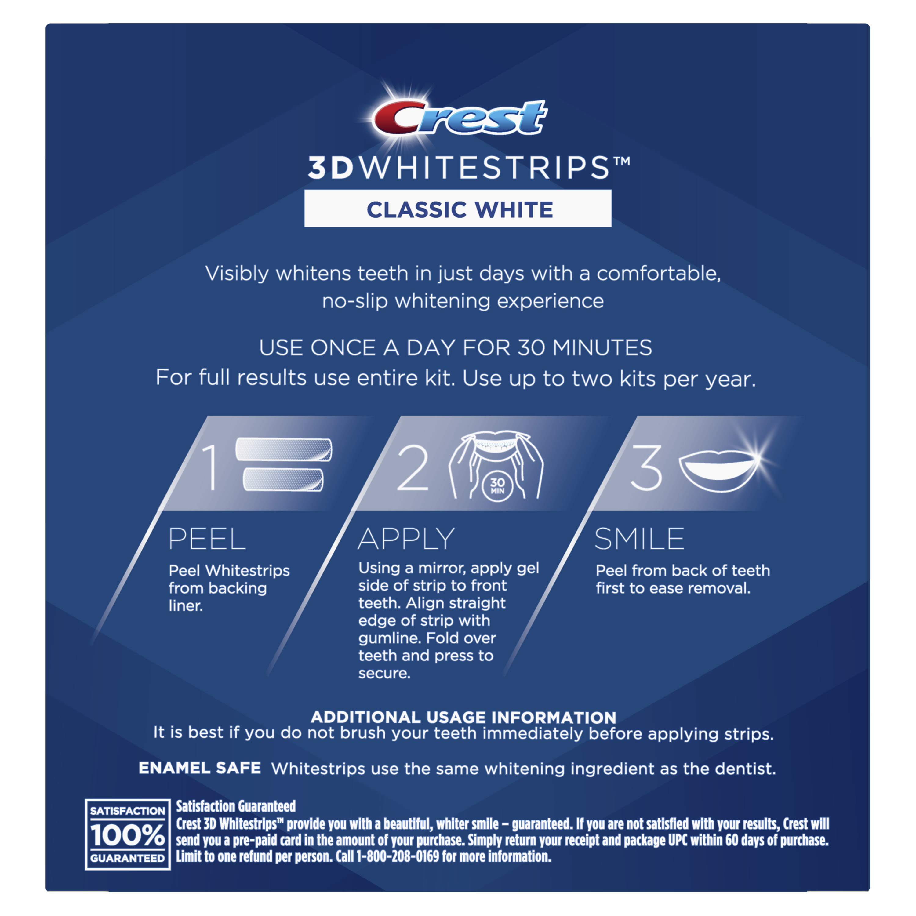 Crest 3D Whitestrips Classic White Teeth Whitening Kit, 20 Strips - image 5 of 6