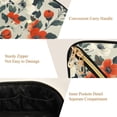 thumbnail image 5 of FORMRS Makeup Bag Travel Cosmetic Organizer for Women Fold Flat Zipper Pouch with Handle, Large Red Floral Pattern, 5 of 8