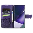 thumbnail image 2 of Compatible with Google Pixel 6 Wallet Case, [Kickstand Feature][Wrist Strap][Card Slots][3D Bling Rhinestone Emboss Butterfly] Leather Magnetic Flip Case for Google Pixel 6, Purple, 2 of 6