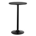 thumbnail image 1 of Pemberly Row 24 inch Round Pub Table Bistro Bar Table W/Metal Base Black, 1 of 8
