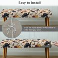 thumbnail image 5 of FKELYI Halloween Pumpkin Black Cat Bat Print Bench Cover Anti-Dust Dining Bench Covers for Bedroom Living Room Rectangle Seat Cushion Protector Furniture Slipcover, 5 of 7