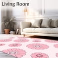 thumbnail image 2 of ODIKA 3x5 Machine Washable Non-Slip Area Rug, Blooming Garden Rosette Decorative Floret Arrangement Ultra Soft Rug, None, 565312, 2 of 7
