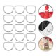 thumbnail image 1 of PAMINGONO 100Ud Para Bolsa Anillos Metálicos D Forma Única Para Uso En Moda Color Plata, 1 of 7