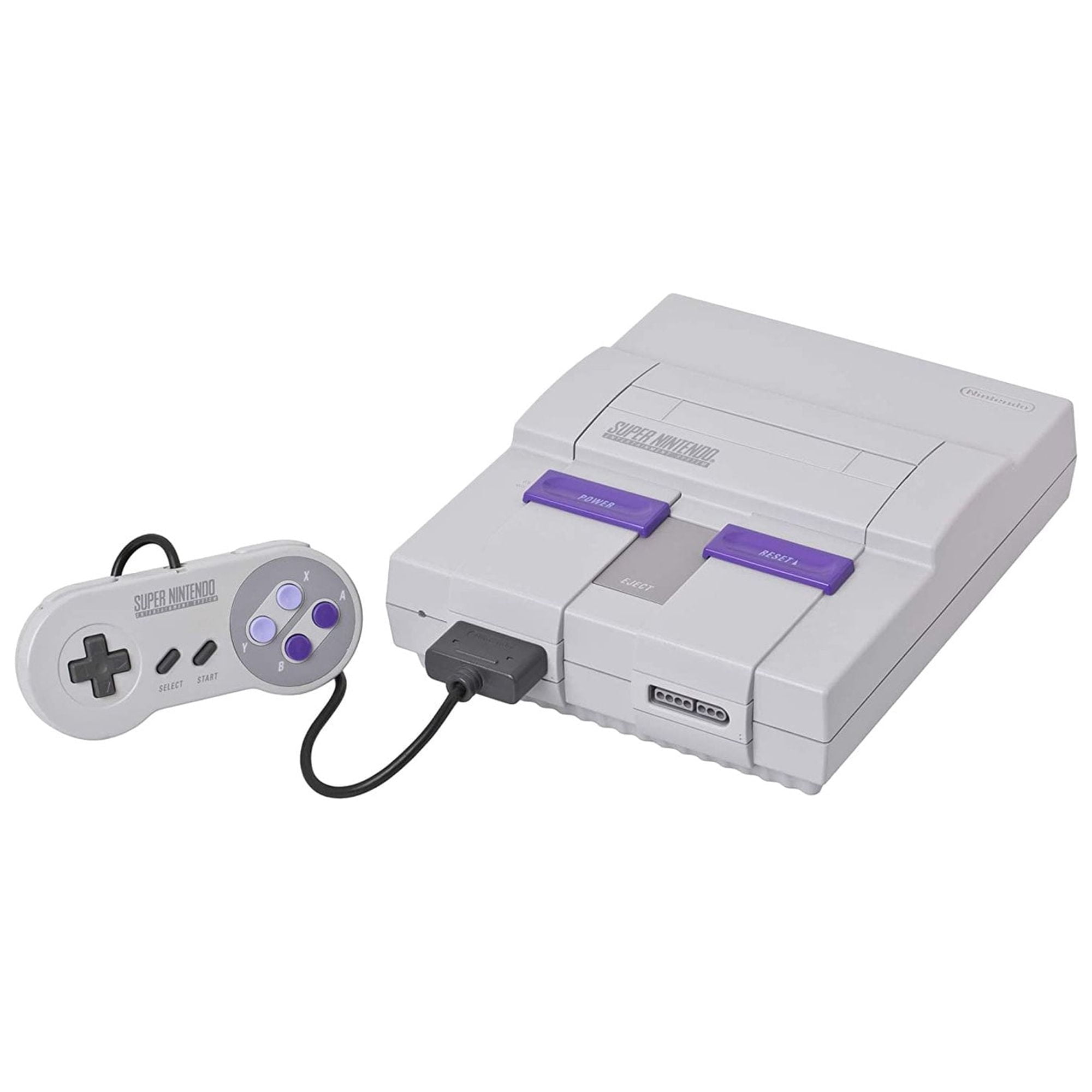Super Nintendo SNES System Video Game Console, Gray