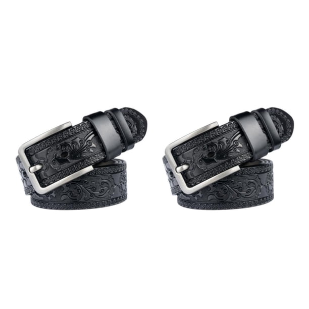 Cinturón Masculino Sonducket PU Negro 125cm 2Conjunto