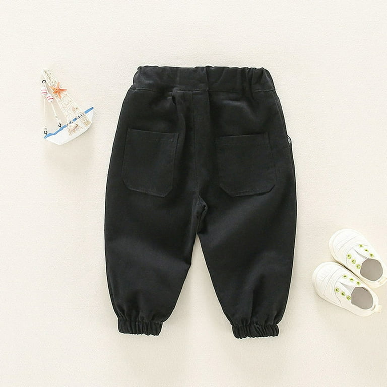 gvdentm Baby Boy Pants Toddler Boys Cotton Pull On Sweat Pants Cartoon Print Jog Sweatpants Black 18 24 Months Walmart