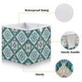 thumbnail image 3 of Foldable Fabric Storage Bin Home Cubes Clothing Organizer Bins Large Collapsible Box Basket for Home Organizer Pastel Blue Shape Pattern, 3 of 7