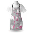thumbnail image 3 of Unicorn Cat Apron Cute Cat Unicorn and Mermaid Fishes Bubbles Hearts Underwater Theme, Unisex Kitchen Bib Apron with Adjustable Neck for Cooking Baking Gardening, Grey Pale Pink White, by Ambesonne, 3 of 3