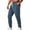 Navy, variant on LMOIPLI Men's Corduroy Cargo Jogger Pants Elastic Drawstring Waist Multi Pocket Tapered Casual Streetwear Trousers Khaki M