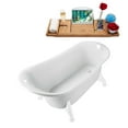 thumbnail image 2 of 59" Streamline N1100WH-IN-WH Clawfoot Tub and Tray With Internal Drain, 2 of 7