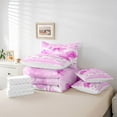 thumbnail image 6 of jejeloiu Cute Bowknot Bow 7pcs Bedding Comforter Set,Birthday Gifts Queen Bedding Sets For Girls Kids Reversible, 6 of 8