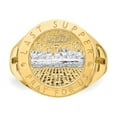 thumbnail image 5 of Solid 14k Yellow Gold Two Toned The Last Super Men's Ring Band Size 9.5, 5 of 6