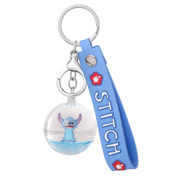 Charming Disney Stitch Liquid Keychain with Secure Attachment