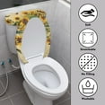 thumbnail image 3 of FORUDESIGNS Sunflower Butterfly Print Toilet Lid Cover Toilet Tank Cover 2 Pieces Soft Toilet Top Covers Back of lavatory Tank Covers, Seat Lid Protector for Bathroom, Prevents Dust, 3 of 8