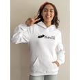 thumbnail image 2 of Funny Cute Halloween Bat Hoodie Juniors -Image by Shutterstock,  Large, 2 of 4