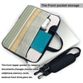 thumbnail image 5 of ZICANCN Laptop Case 13 inch, Simple Orange Green Stripe Work Shoulder Messenger Business Bag for Women and Men, 5 of 7