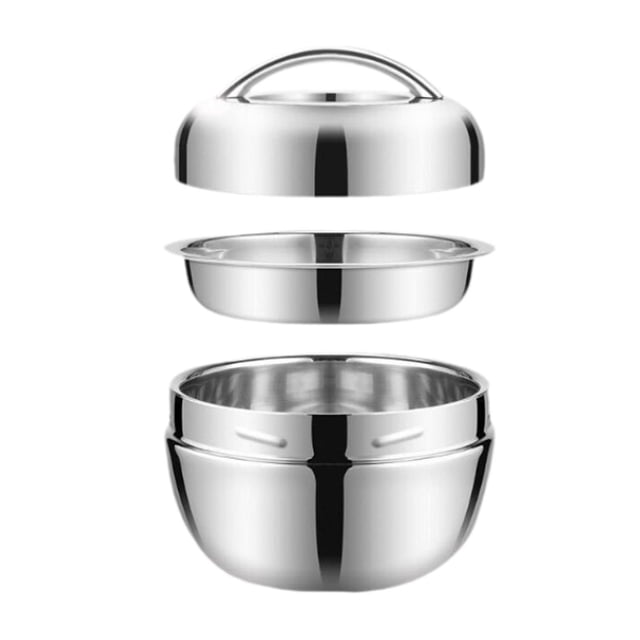 Caja Bento de acero inoxidable BLESIY contenedor térmico reutilizable a prueba de fugas 0.8L