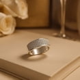 thumbnail image 5 of Anillo De Bada Ancha De Zirconias Para Mujer De Plata 925, 5 of 5