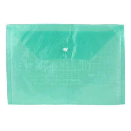 - Unique Bargains School Student Checkered Print Green Clear A4 Paper File Case Bag Folder Holder