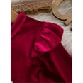 thumbnail image 4 of ZEHJUHAN Baby Christmas Letter Print Plush Long Sleeve A-Line Dress and Hairball Hat Set Kids Party Wear Red，0-3M, 4 of 7