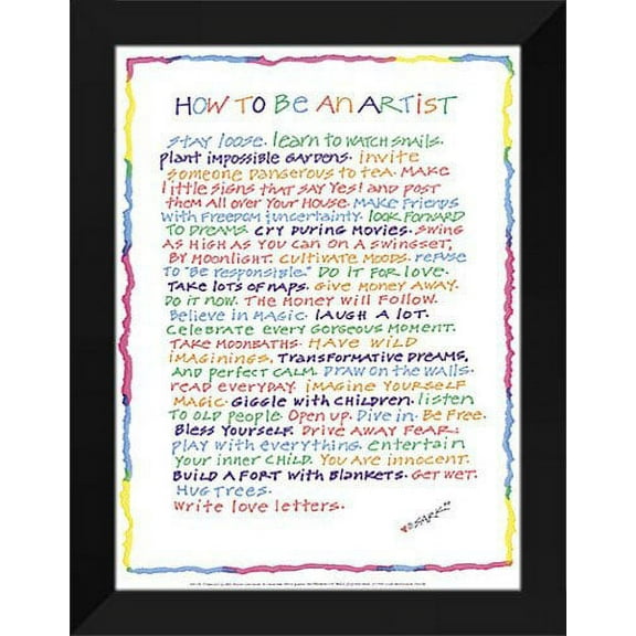 Sark Framed Art Print 19x27 "How to Be an Artist"