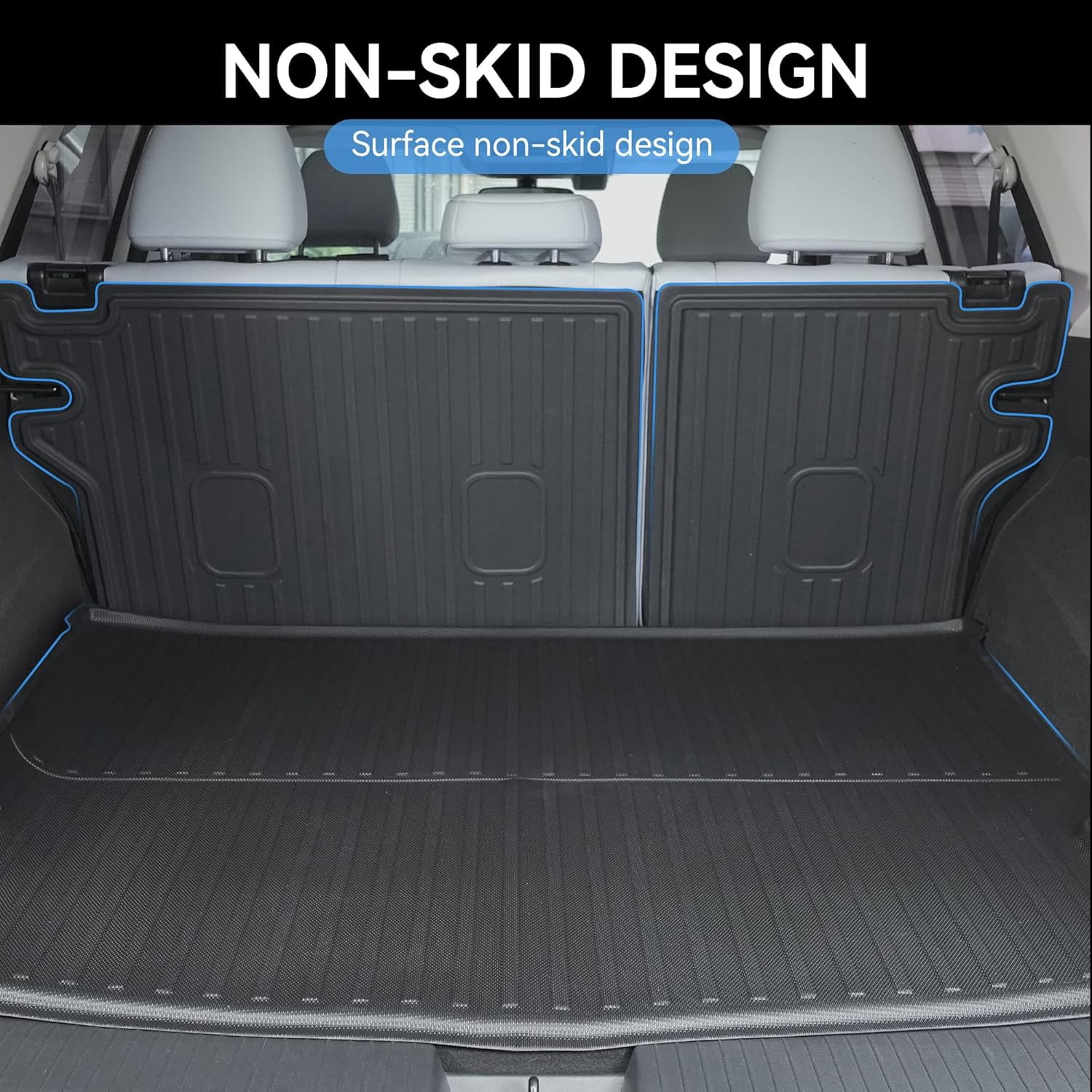 DIKSOAKR Car Floor Mats & Cargo Liner & Backrest Mat for Nissan Rogue 2021-2024 Row Trunk Mat Full Set TPE All Weather Protection
