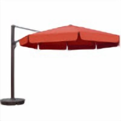 Island Umbrella Victoria 13-ft Octagonal Cantilever Patio Umbrella with Valance in Terra Cotta Sunbrella® Fabric
