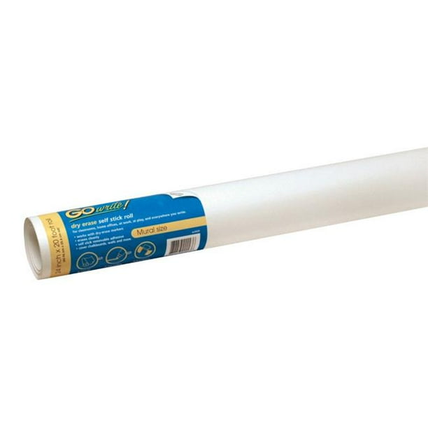 24 In. x 20 Ft. Paper Flexible Dry Erase Paper Roll, White Walmart