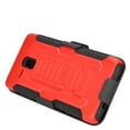 thumbnail image 3 of for 5.5" Alcatel OneTouch POP 3 FLINT Pixi Glory Case Belt Clip Holster Phone Case 2 Kick Stands Hybrid Armor Shock Bumper Cover Stripe Red, 3 of 4