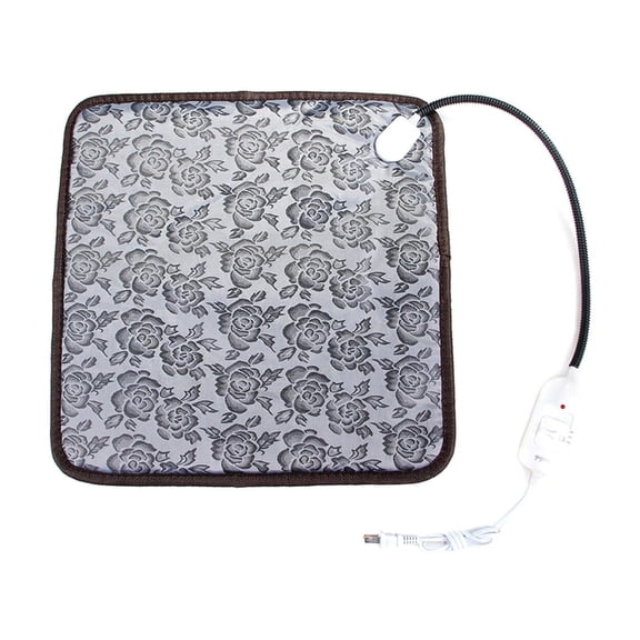 HIBIBUD 2026 New Heating Pad,Water Proof Heated Dog Bed,Pvc Dog Beds,For Indoor,Home,Apartment,Gray Rose,S