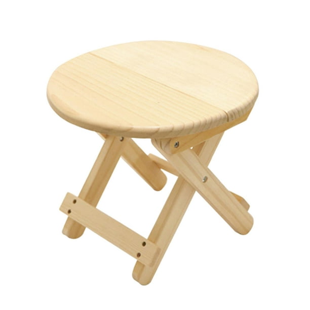 Foldable Foot Rest Wooden Fishing Stool Chair for Camping Living