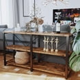 thumbnail image 4 of Bookshelf Double Wide 55 in 3-Tier, Industrial Bookcases, Wood and Metal Bookshelves, Book Shelves for Home Office Decor Display, 4 of 13