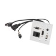 thumbnail image 1 of Multimedia Socket, Multimedia Information Panel Outlet Fire Proof 3.5MM Sound RJ45   for Office, 1 of 7