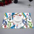 thumbnail image 2 of MKHERT Watercolor Bright Parrot Tropical Bird Cockatoos Placemats Table Mats for Dining Room Kitchen Table Decoration 12x18 inch,Set of 4, 2 of 4