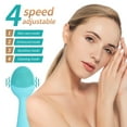 thumbnail image 2 of Limpiador Facial Cepillo De Limpieza Facial De Silicona Depurador Facial Amigable Con La Piel Masajeador Facial Eléctrico Lavadora Vibratoria Facial Para Limpieza Profunda Eliminación De Masajes Vogacara CE003106-02, 2 of 7