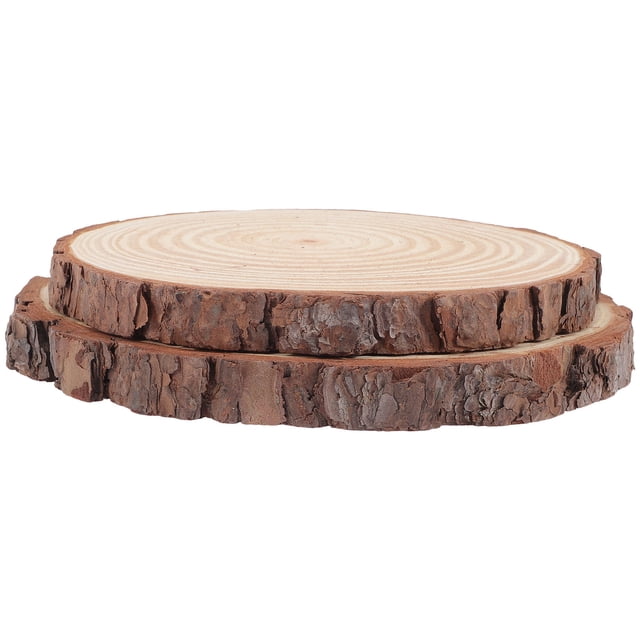 IFANLANDOR 2 Pcs Pierre de Marche pour Patio Extérieur Bois Kaki Décorations de Jardin Fini Naturel