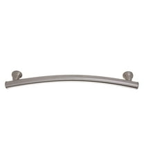 ARISTA 18 in. x 1 in. Wall Mounted Curved Decorative Grab Bar in Satin Nickel
