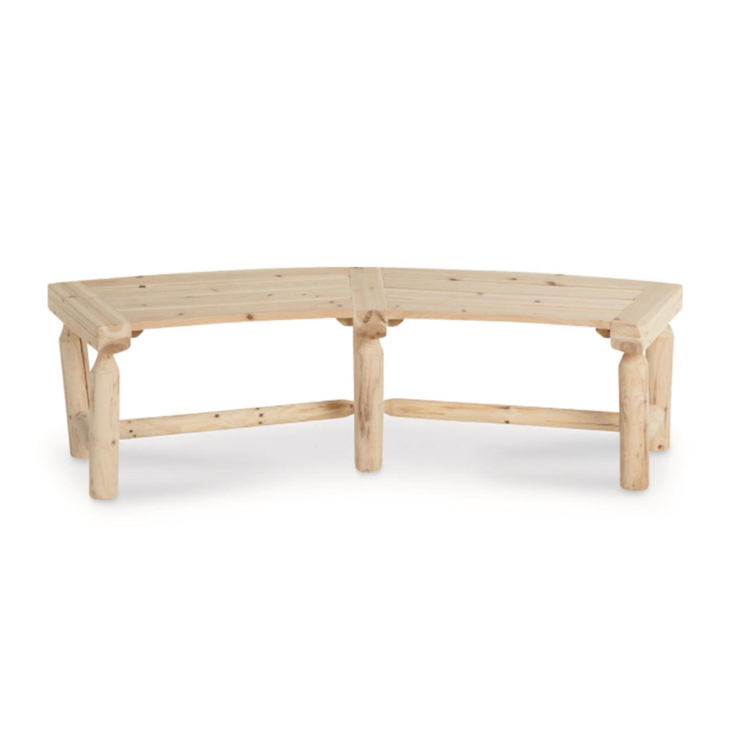 Wood Outdoor Patio Log Fire Pit Bench, Log Benches For Fire Pit