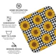 thumbnail image 4 of Bingfone Vintage Sunflowers Leather Drinks Coasters with Set of 6,Suitable for Home Kitchen,Coffee Cup Coasters Home Gift, 4 of 9