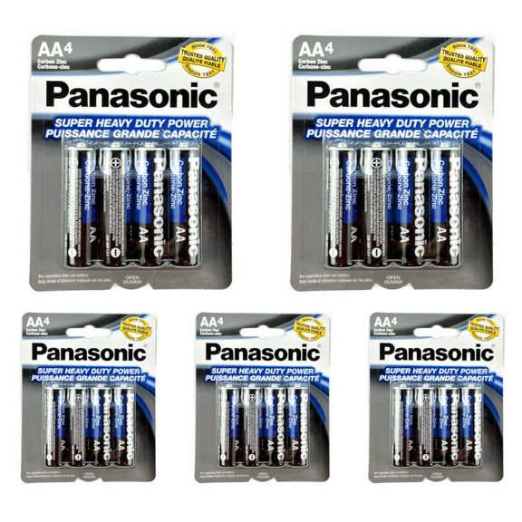Paquete de 20 Pilas Panasonic AA Súper Heavy Duty de Zinc y Carbono 1.5V